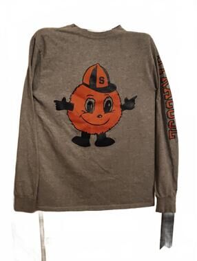 Syracuse University Vintage Long Sleeve Orange T-shirt Sz S - Russell Athletic
